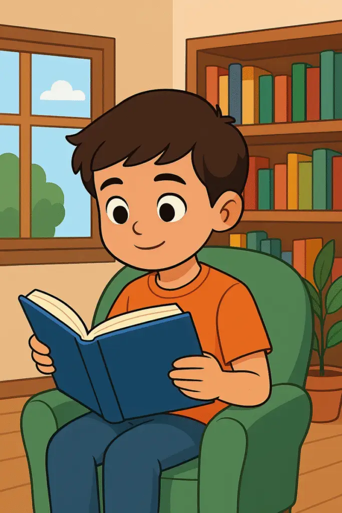 reading, study, education, book, library, school, literature, knowledge, research, student, learn, child, boy, male, person, iphone wallpaper, book cover, cartoon, ai generated